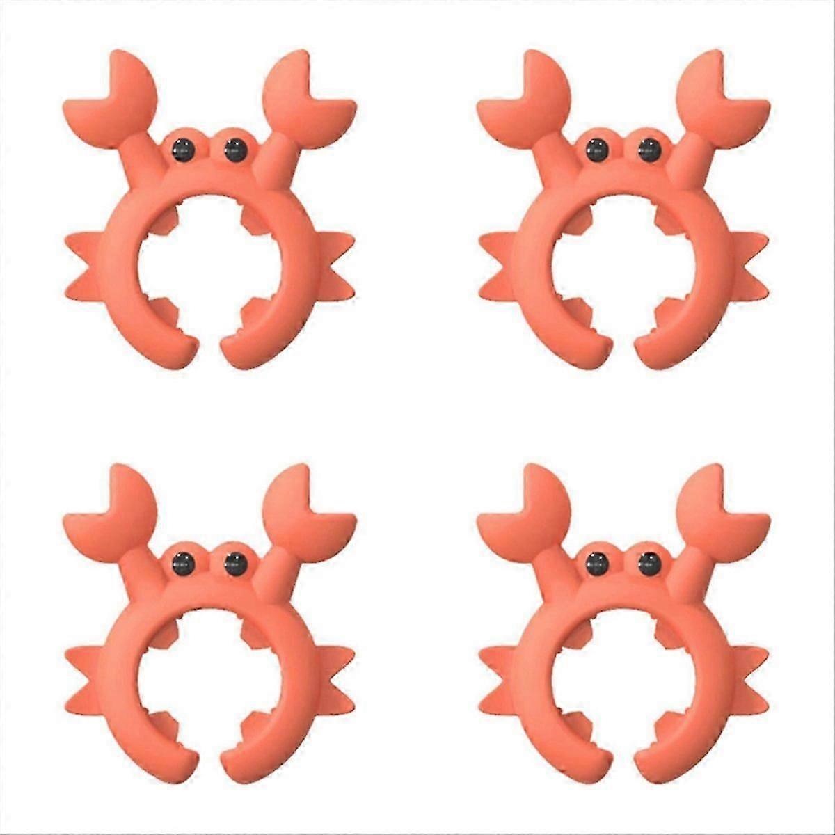10pcs Pack Crab Shape Silicone Spatula Holder, Universal Crab Silicone Spatula Rest, Multi-Functiona