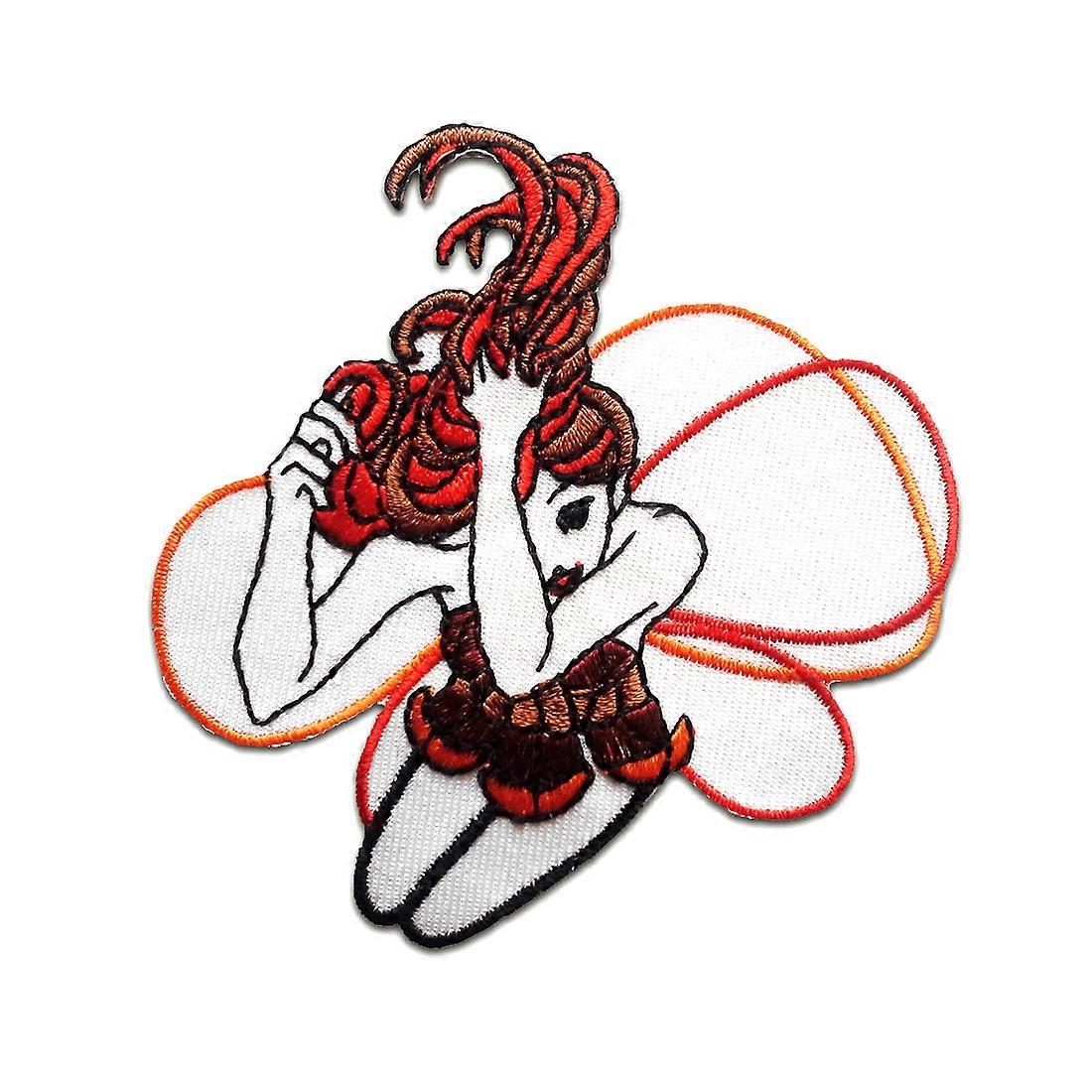Patch / iron-on patch - win xFairy magic spell kids - white - 7.7 x 7.6 cm patch