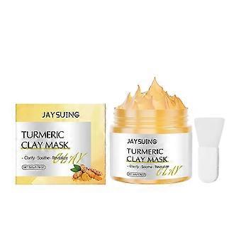 Yellow Turmeric Brightening Mud Mask for Facial Cleansing, Hydrating, Oil Control ,1 set