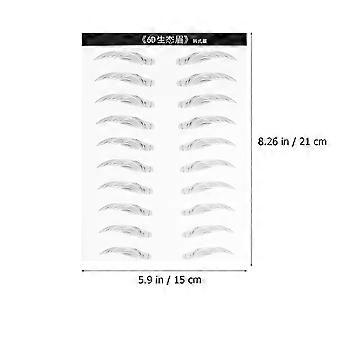 Simulation Eyebrow Black Sticker for Makeup Use 2 Sheets 20Pairs