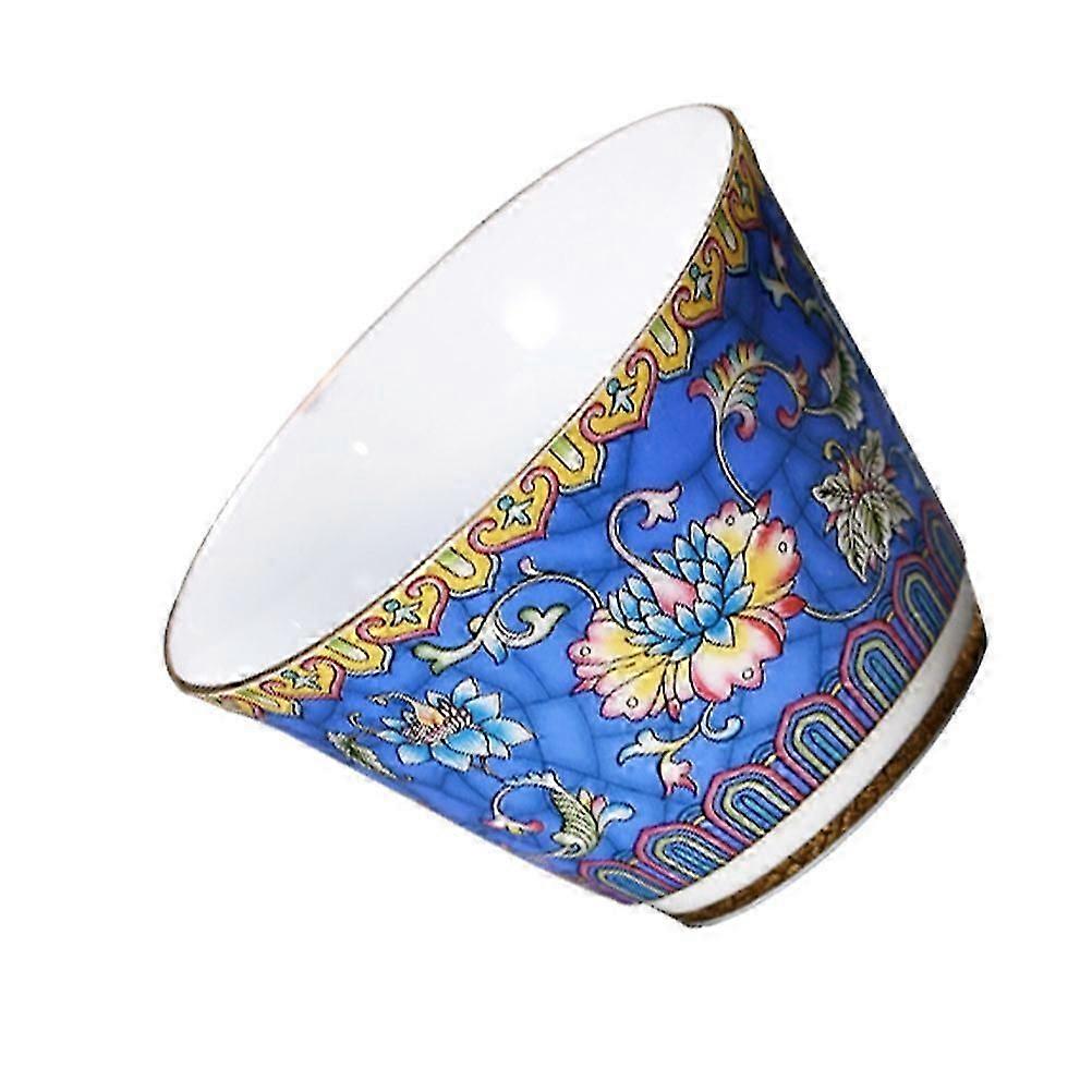 Blue Ceramic Tea Cup for Home Serving with Portable Quality
