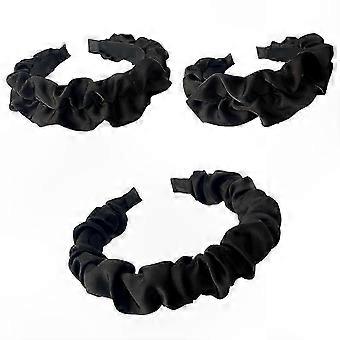 Women's Satin Headbands, 3 Pcs Decorative Multi-Purpose Hair Accessories for Summer
