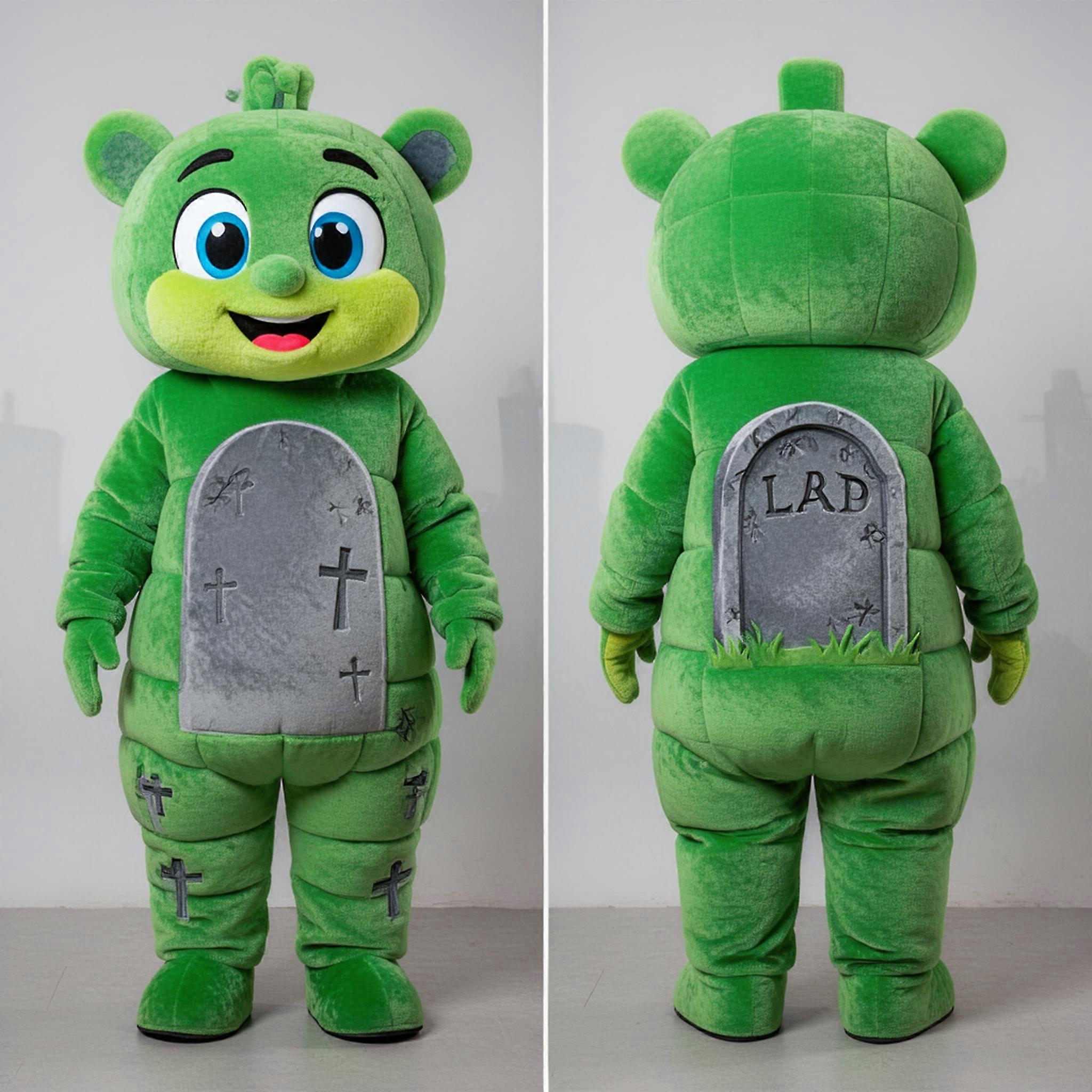 MASTICOT Emerald Green Padded Graveyard Mascot