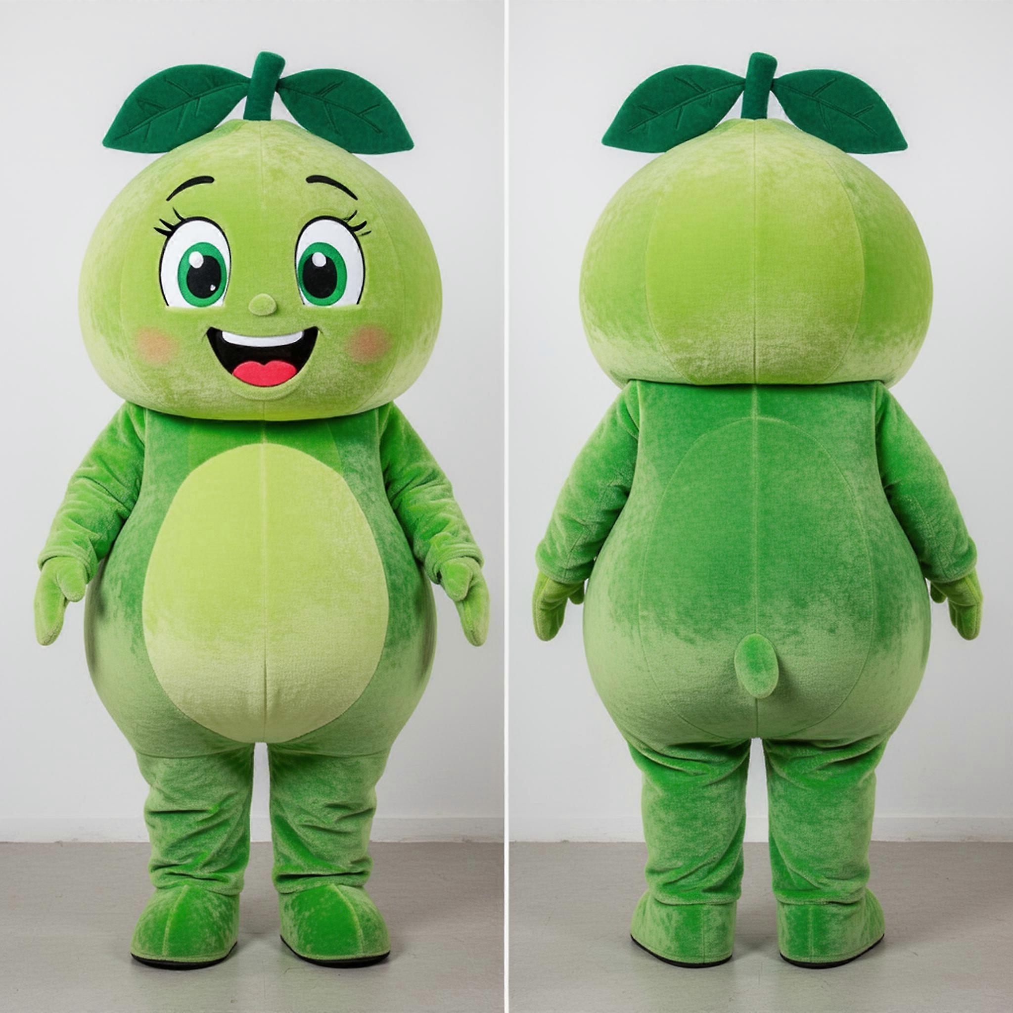 MASTICOT Vibrant Green Rounded Grapefruit Mascot