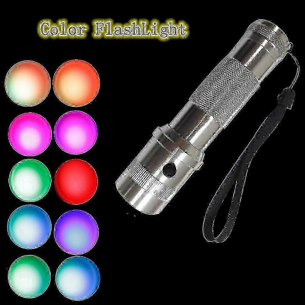 LED Flashlight Emergency Handheld Flashlight 10 Colors for Outdoor Camping