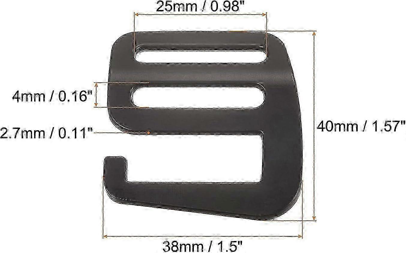 Matte Black G-Hook Sliding Buckle