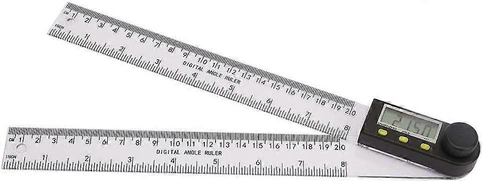 Digital Inclinometer Protractor, Protractor Angle Finder Gauge Ruler(1pc, silver)