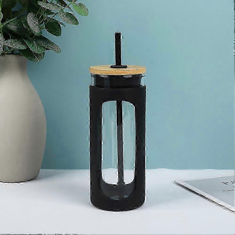 Borosilicate Glass Sipper Bamboo Lid