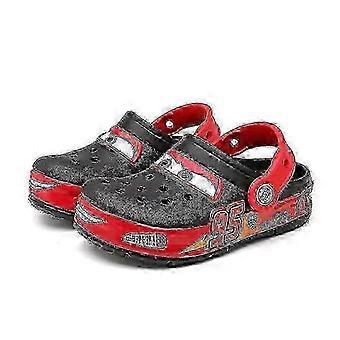 LED Lighted Kids Slippers Lightning McQueen Waterproof EVA Beach Sandals with Hole Bottom for Boys and Girls