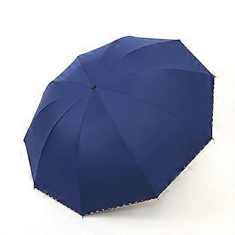 Large Windproof Folding Umbrella with QuickDry Waterproof Coating, Durable Frame and Travel Cover
