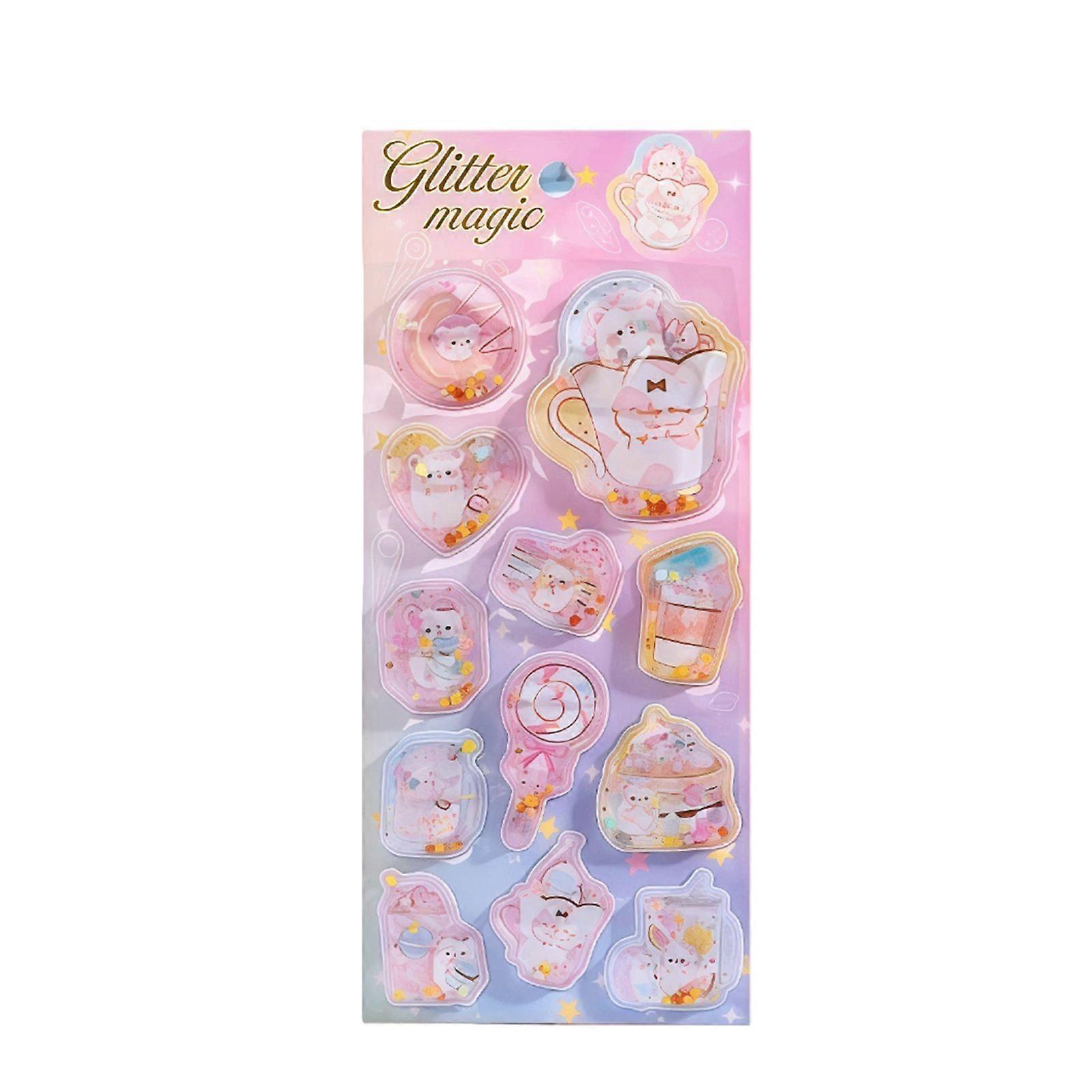 3D Animated Rattle Sticker PVC Pastel