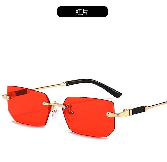 2022 New Brand Women's Rimless Sunglasses Trimming Personalized Jelly-colored Sunglasses