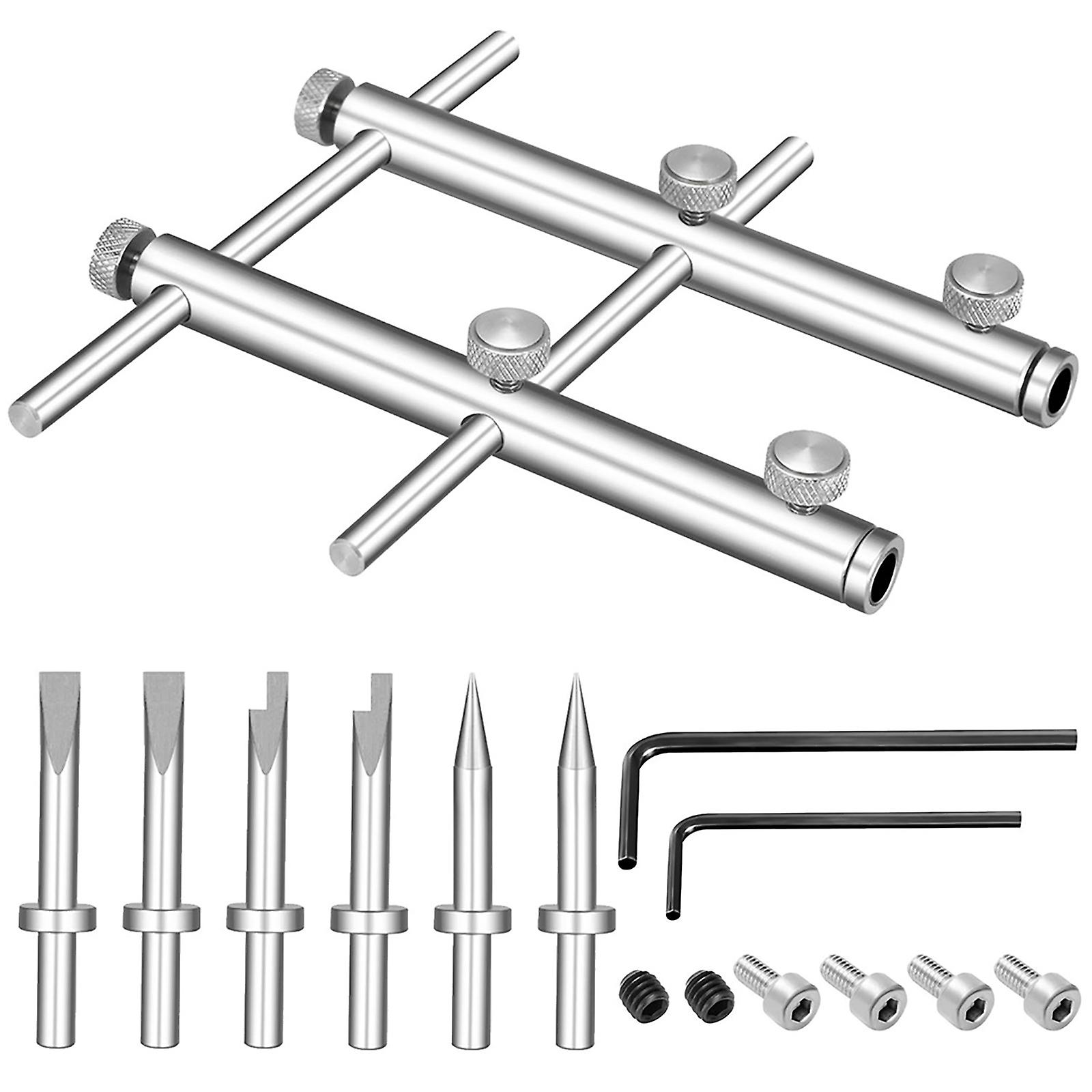 DSLR Camera Repair Tools Set Lens Spanner Kit 10-100mm with 3 Pairs Tips & 6 Screws & 2 Hex Wrench for Nikon for Olympus etc