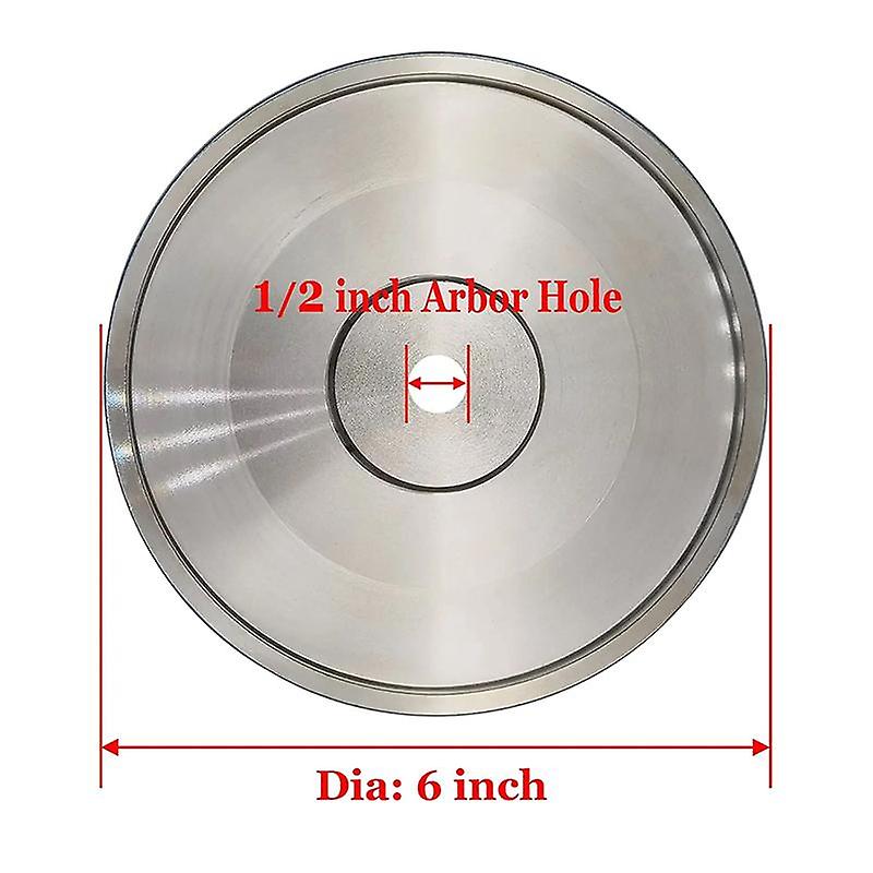 CBN Grinding Wheel, 6Inch Dia x 1Inch Wide, with 1/2Inch Arbor, Diamond ...