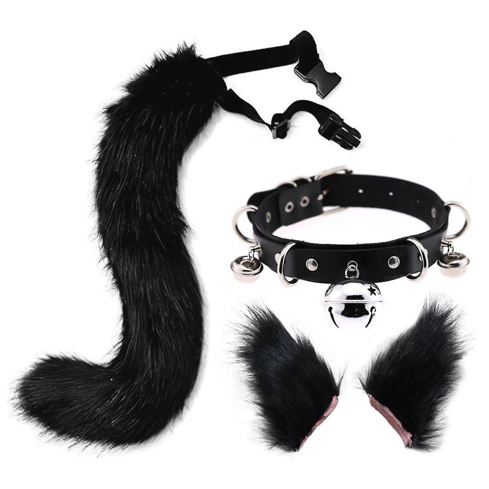 Pinces à cheveux Cocker Tail Animal Element Réglable Fausse Fourrure Solide Queue de Loup Oreilles Collier Pour _c_x CY