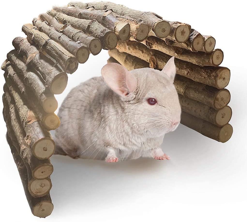 Guinea Pig Wooden Ladder Bridge Shelters for Rabbits, Houses, Tunnels, Rodent Chew Toys, Rabbits, Dragon Cats, Hedgehogs, Ferrets, Mice and Small Anim