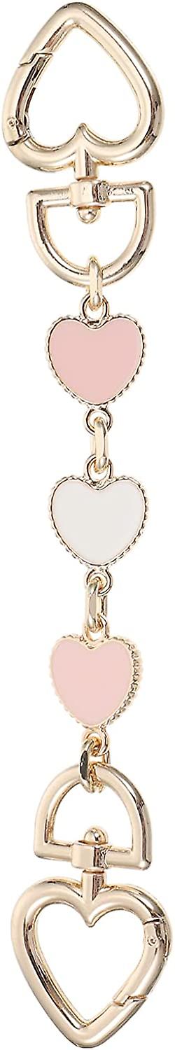 3PCS Shoulder Bag Chain Alloy Bag Strap Handbag Chain Bag Extender Chain Short Chain Strap Extender Chain, Heart Crossbody Chain