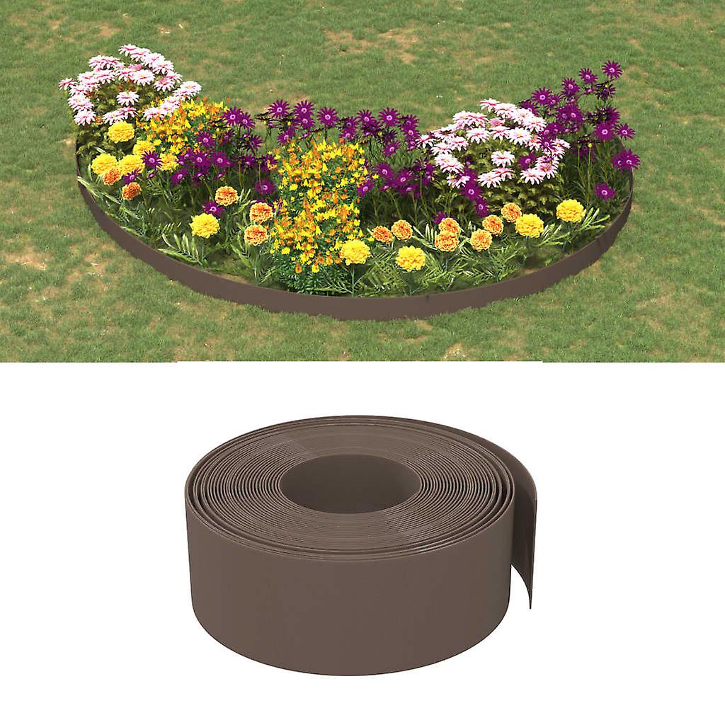 Lawn edging brown 10 m 20 cm polyethylene