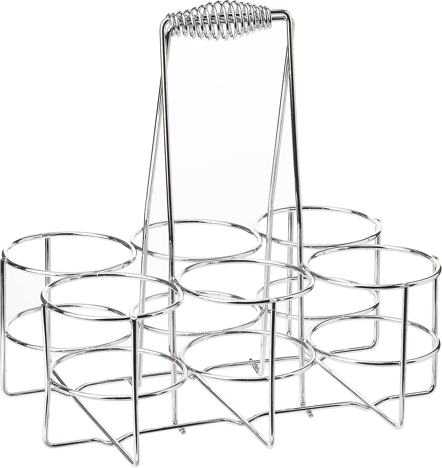 chrome metal bottle rack