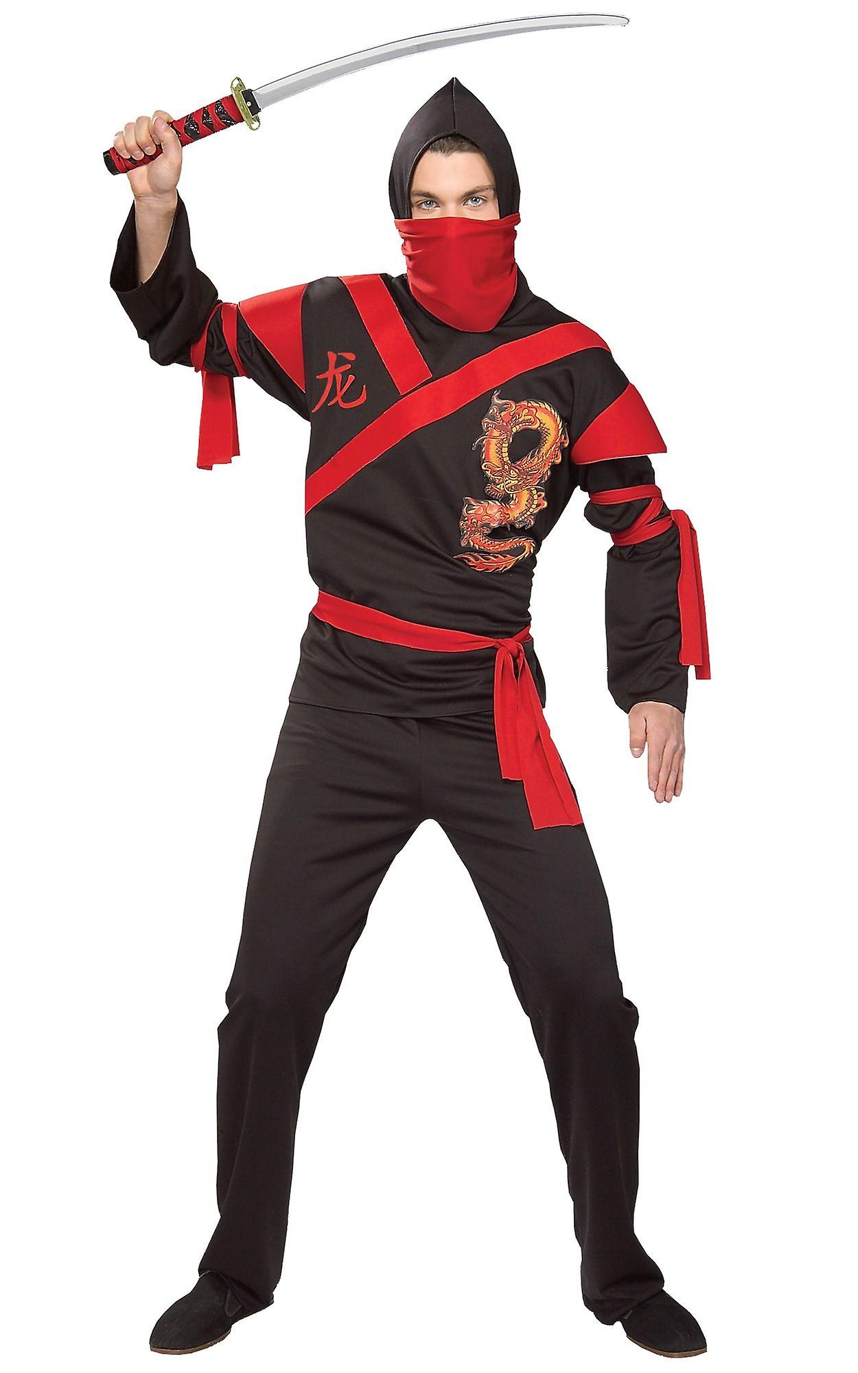 Dragon Ninja krijger Japans Master mannen kostuum STD