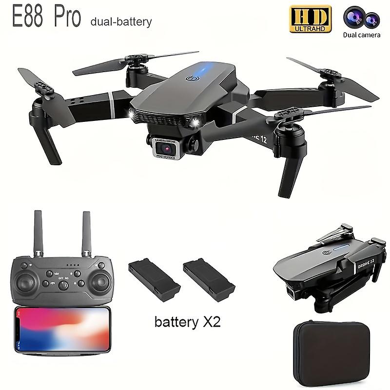 E88pro Drone With High-definition Dual Cameras Dual Batteries One-key Return Wifi Connection Aerial Drone With Optical Flow And Four-axis Remote C