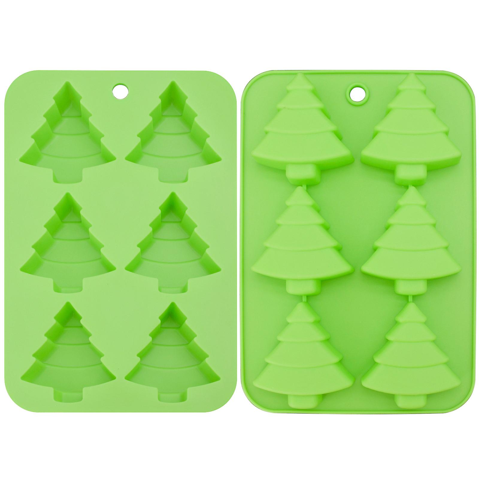 Moule de cuisson en forme d’arbre de Noël 6 pièces Gâteau Moule Moule Série de Noël Ustensiles de bricolage en chocolat