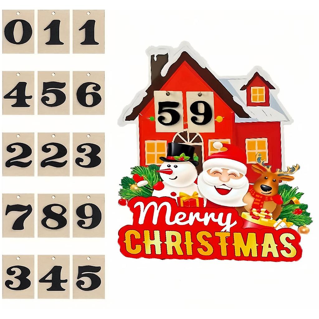 Christmas Arrival Calendar Stylish Design Clearly Displays Days Left Festive Wooded Countdown for Christmas Enthusiasts