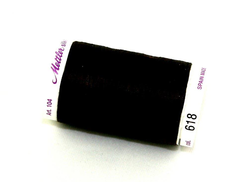 Mettler No 50 丝绸绗缝线 1382 巧克力色 - 每个 547 米