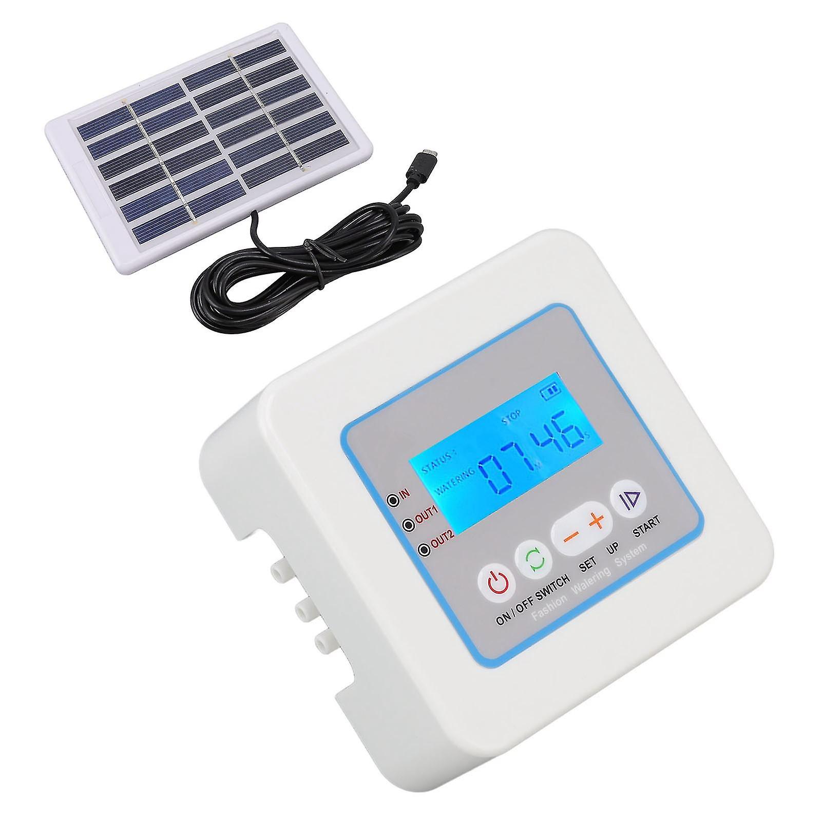 Riego por goteo automatizado, Kit de riego para ahorro de agua, Riego de jardín con energía solar con múltiples funciones, Sistema de riego programable para