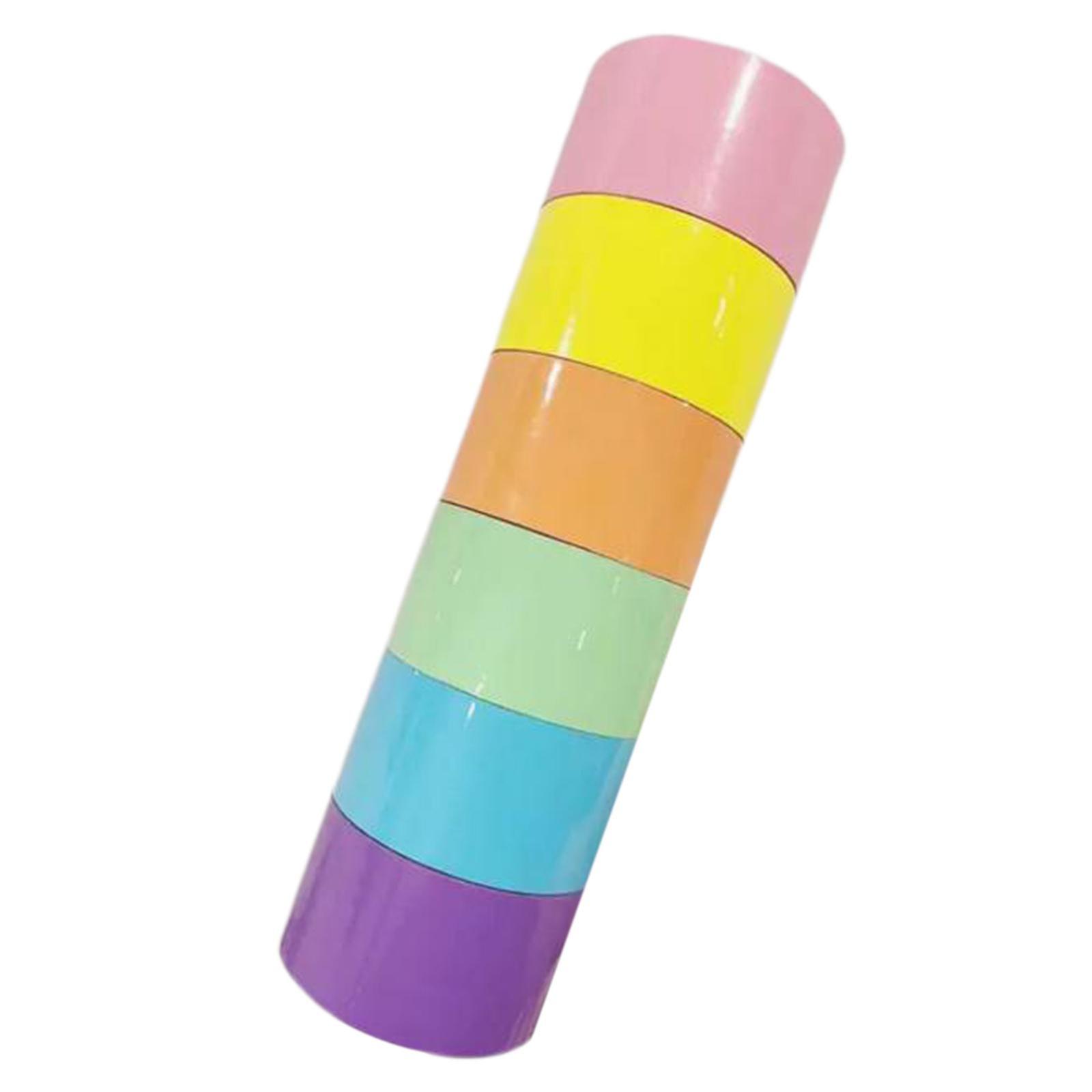 6 יחידות סרט גלגול כדור דביק מצחיק צבעוני דקורטיבי לילדי משחק 4.8 ס"מ