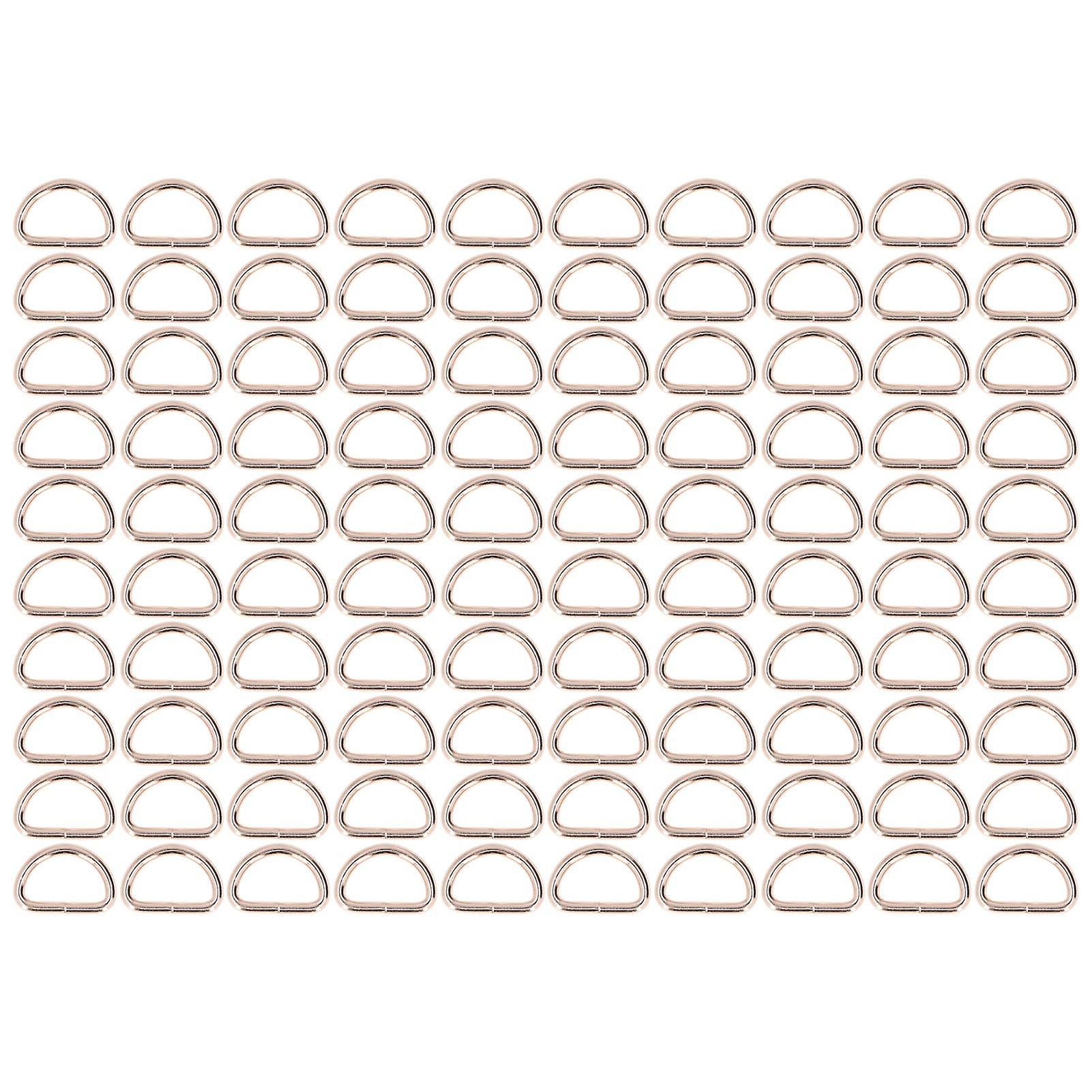 100pcs D Rings Durable Wearable Easy Replaceable Convenient Practical Compact Bag Buckles for Necklaces