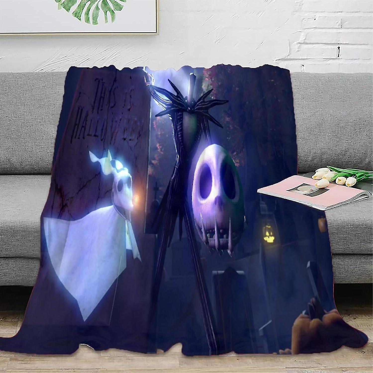 Fluffy Flannel Throw 3d The Nightmare Before Christmas Styles Plush Blankets Luxurious Super Soft Warm And Cosy Throws Modern Design Fleece Blanket So