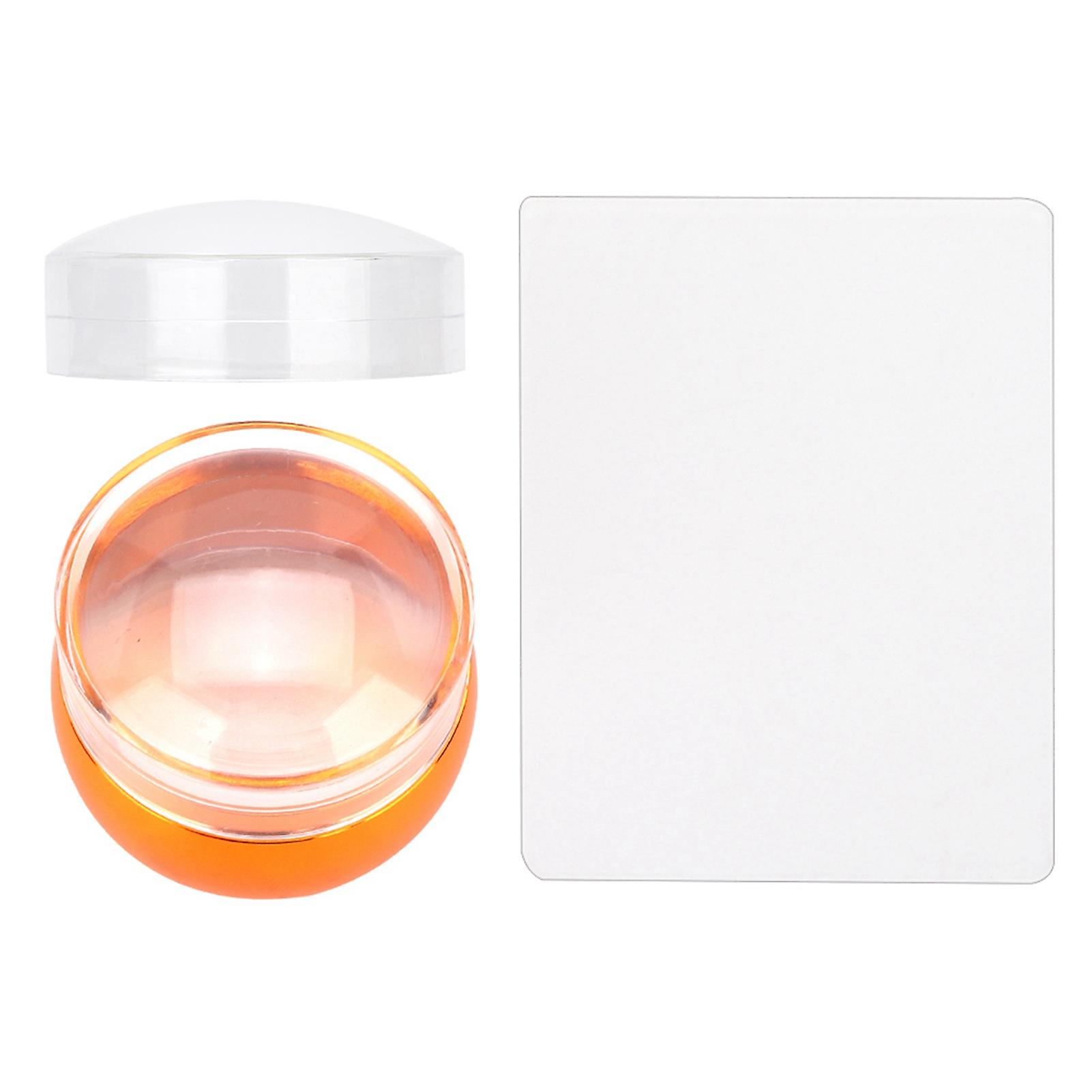 Silicone Nail Art Stamper, Lid Scraper, Manicure Tool Set