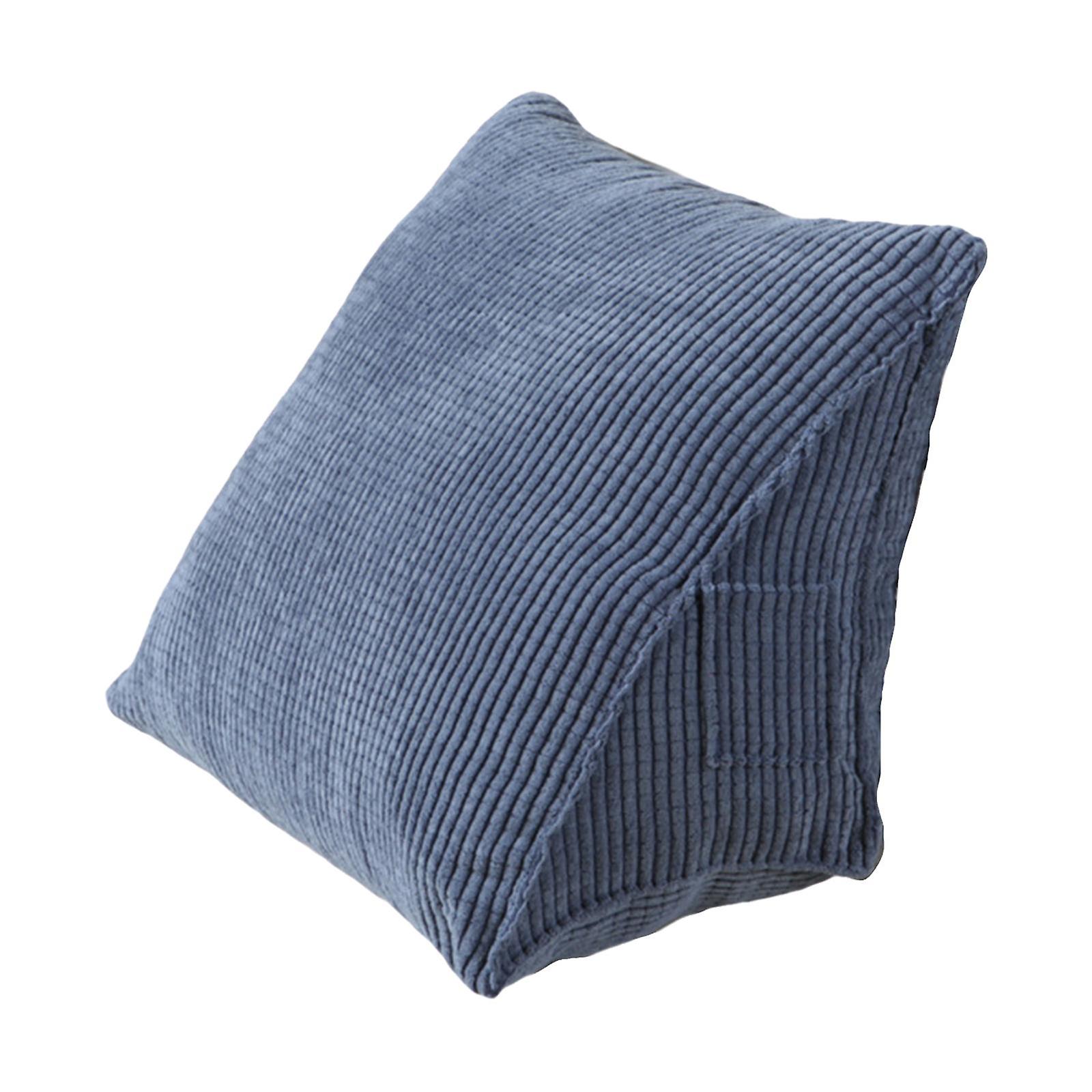 Oreiller triangulaire Coussin de lecture confortable avec poche zippée Traversin compensé triangulaire Petit dos