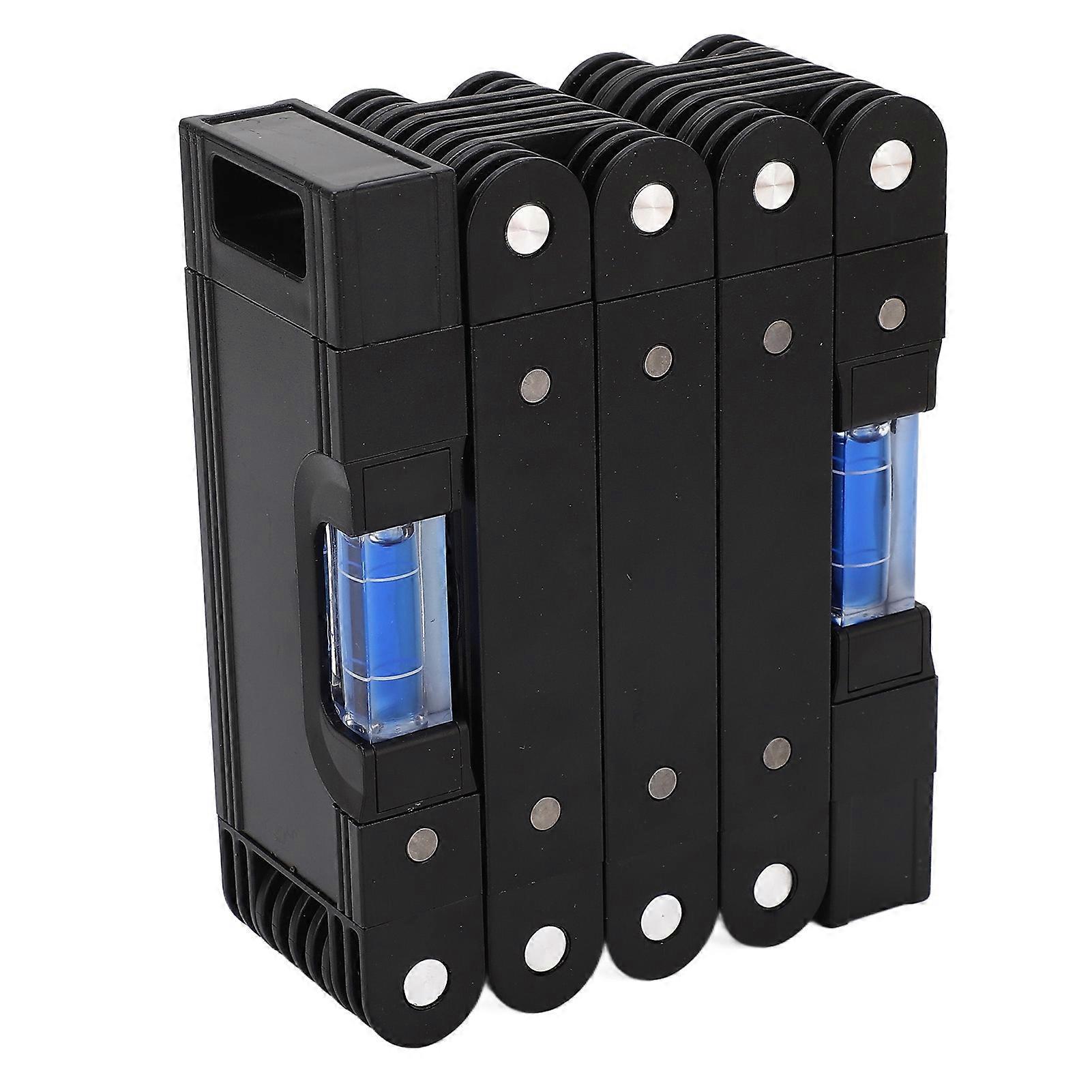 Folding Level Ruler Aluminum Alloy 4 Bubble Multifunction Multi Angle Accurate Foldable Level Measuring Tool