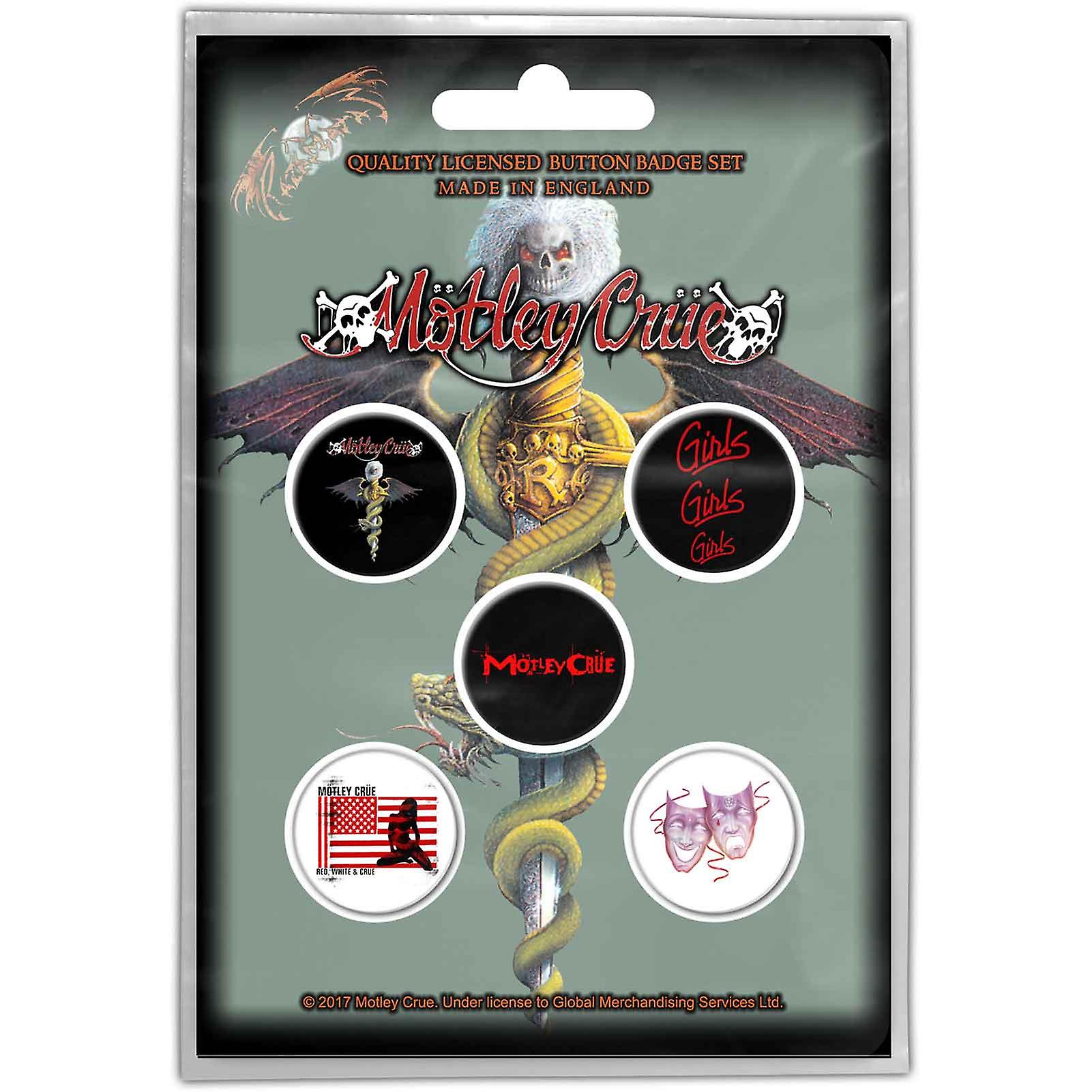 Motley Crue Dr Feelgood 5 x Pin Button Badge Pack
