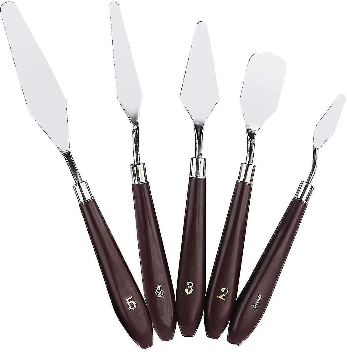 5 Stück Ölgemälde Spatel Malmesser Set, Maler Spatel Set