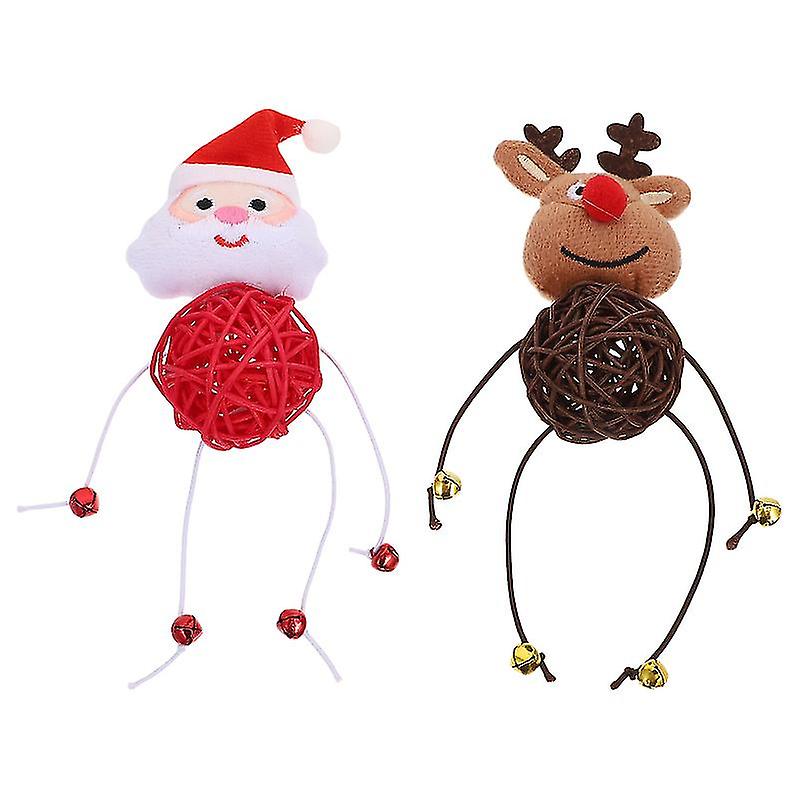 2pcs Plush Rattan Ball Toy