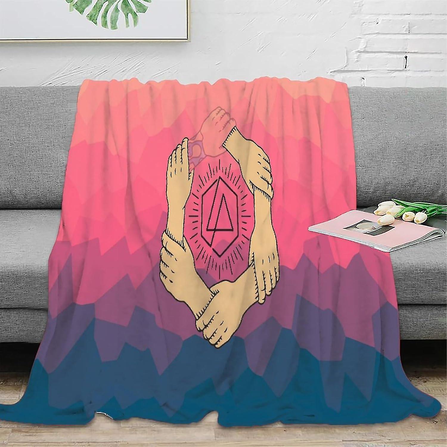 Keep Warm Blanket Linkin Park Patterns Flannel Fleece Blankets 3d Printed Throw Blanket Soft Microfiber Flannel Fleece Blanket For Child Adultsl-409