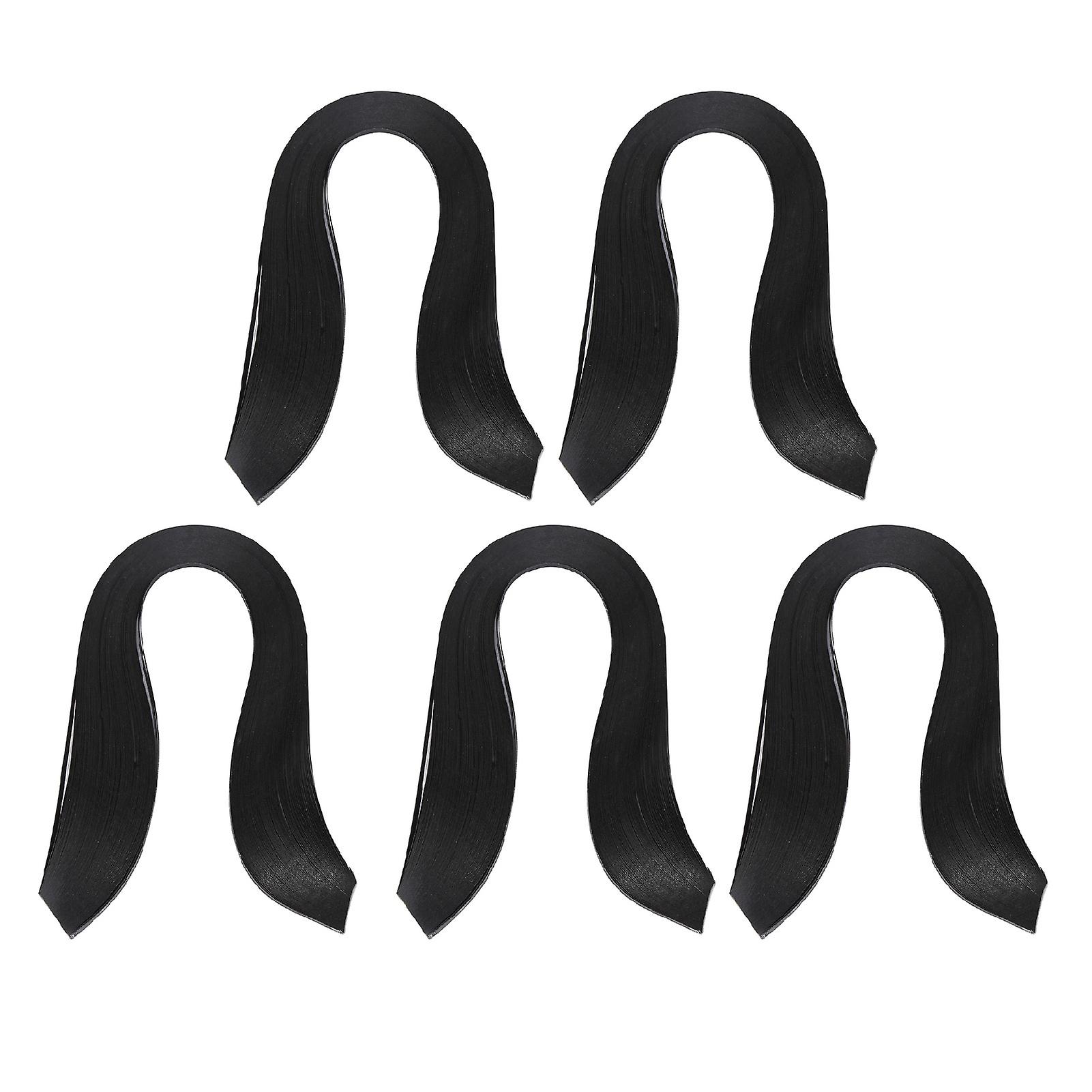 600 Stripes DIY Quilling Paper 3mm Width Pure Color Origami Paper for Hand Craft Black, Easy to Roll and Shape for Scrapbooking and Art Projects