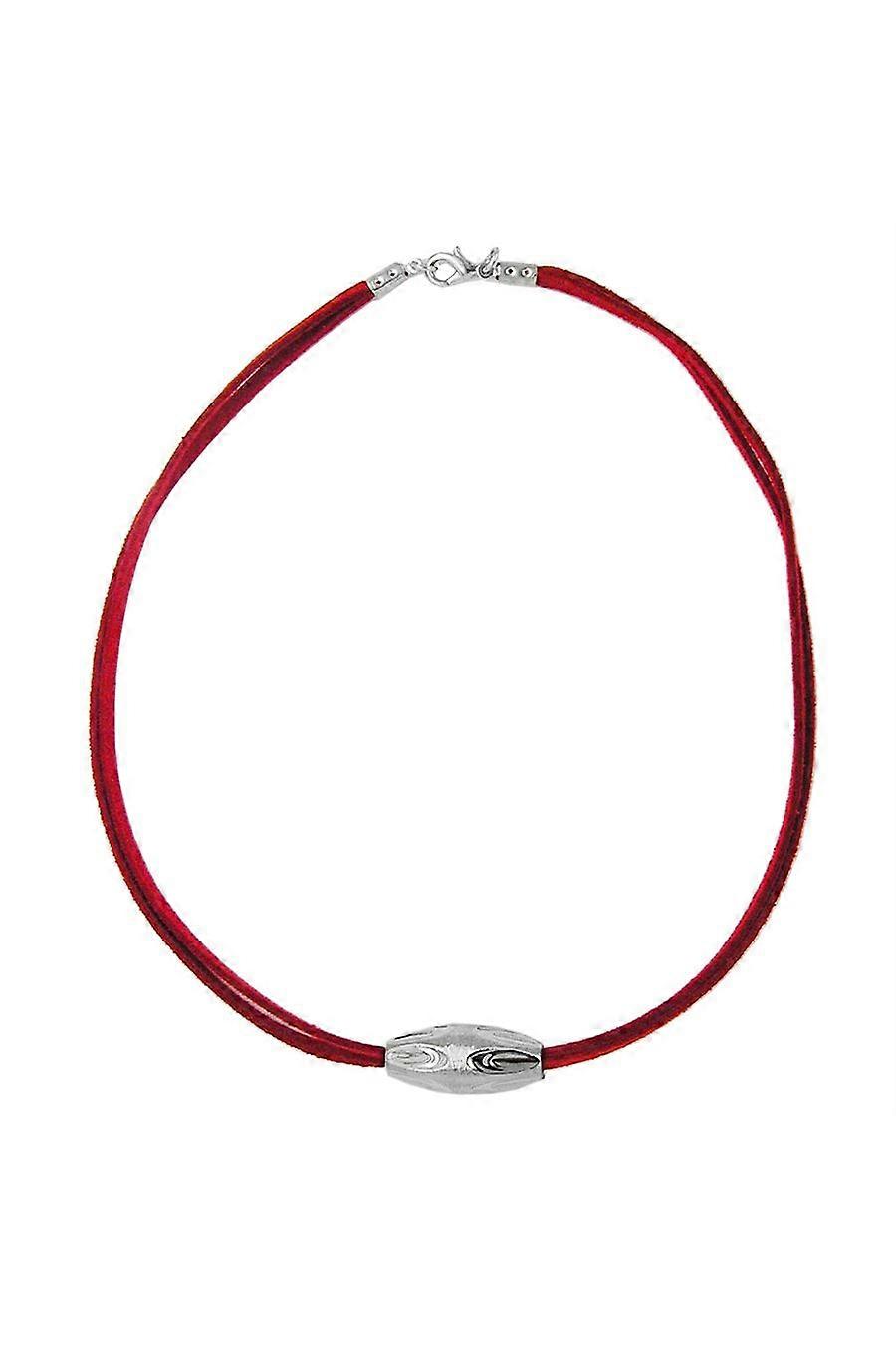 Necklace Olive Shaped With Grooves - Gl01572