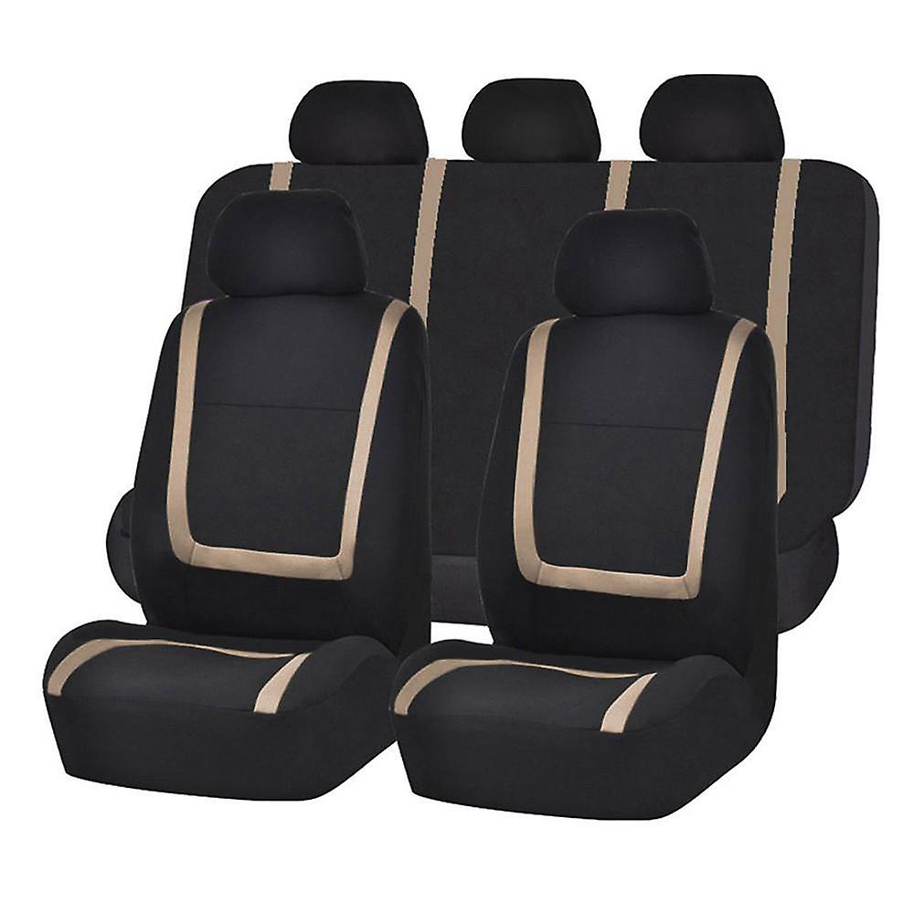 9 Stück Set Feinwertiges Vorderes hinten Mesh Auto Luxus Stoff Leder
