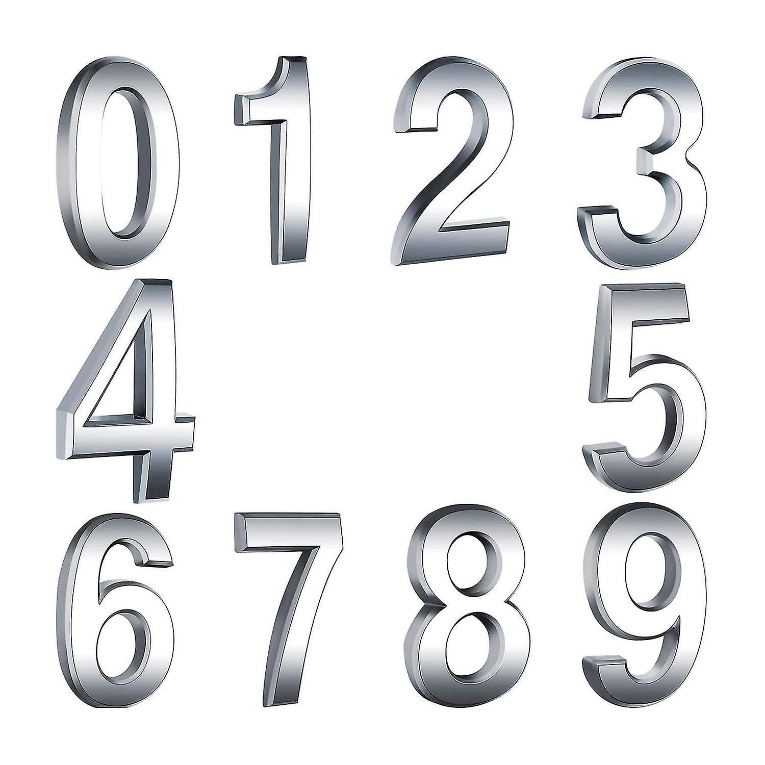 10 peças autoadesivas Door House Numbers Mailbox Números de endereço de rua para residência e