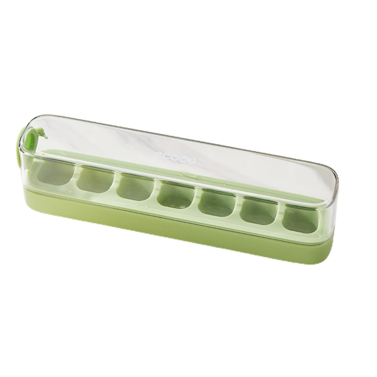 Square-Ice Cubes Tray with Lid Stackable Spill Resistant Lid Ice-Making Stencils for Bar