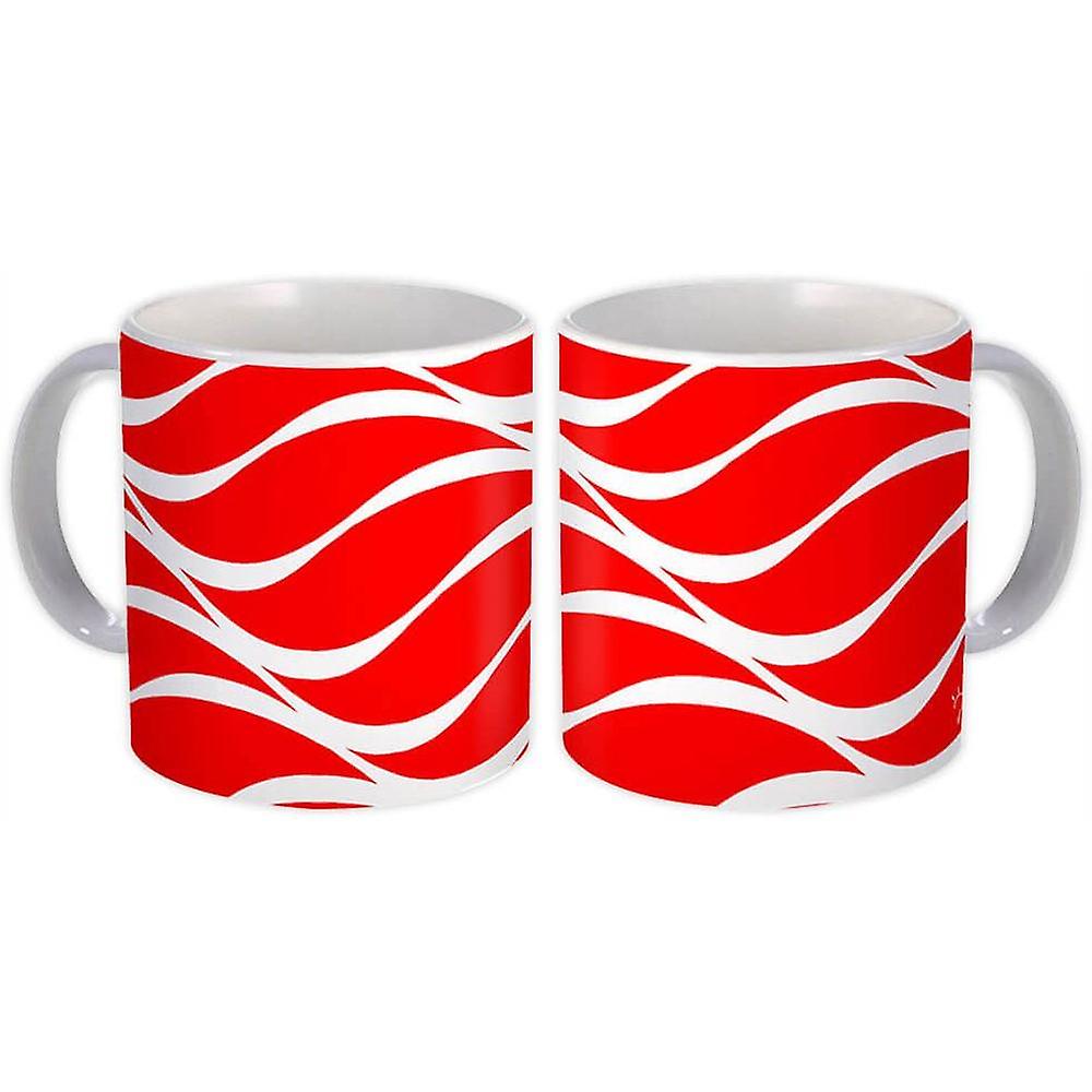 Gift Mug: Orange Waves Abstract