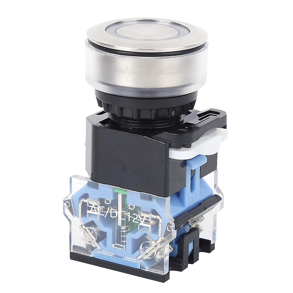 GQ38 Ac DC12V Engineering Plastic Pushbutton Switch without Light Control Components 30mm(Self Locking )