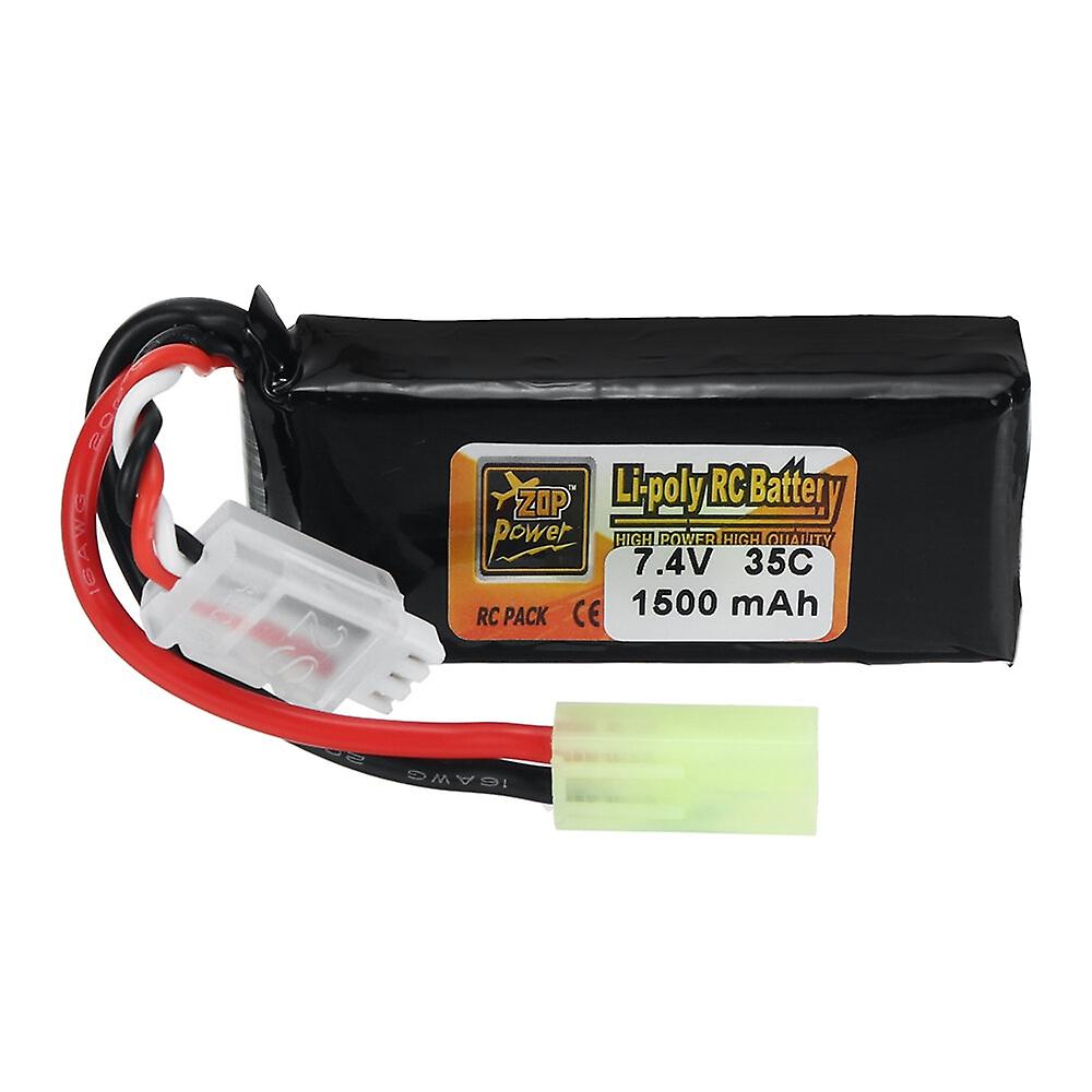 ZOP Power 2S 7.4V 1500mAh 35C LiPo Battery T Plug for RC Car Airplane Helicopter FPV Racing Drone