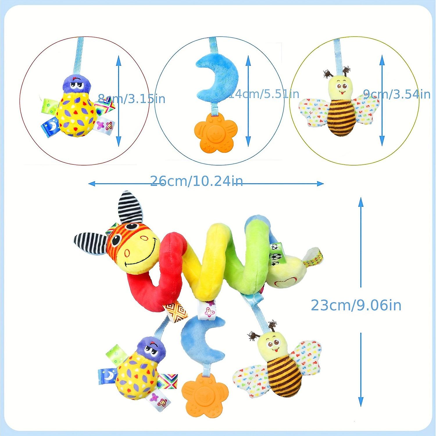 Soothing Nursery Plush Toy With Bell - Donkey & Insect Design Perfect For Baby S Crib Or Stroller Id