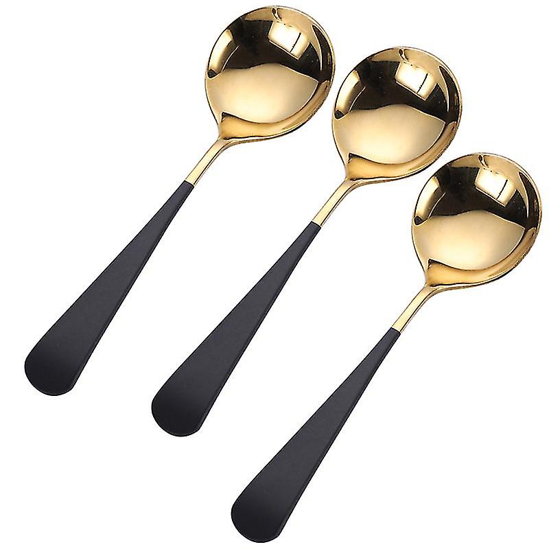 3pcs Stainless Steel Soup Spoons