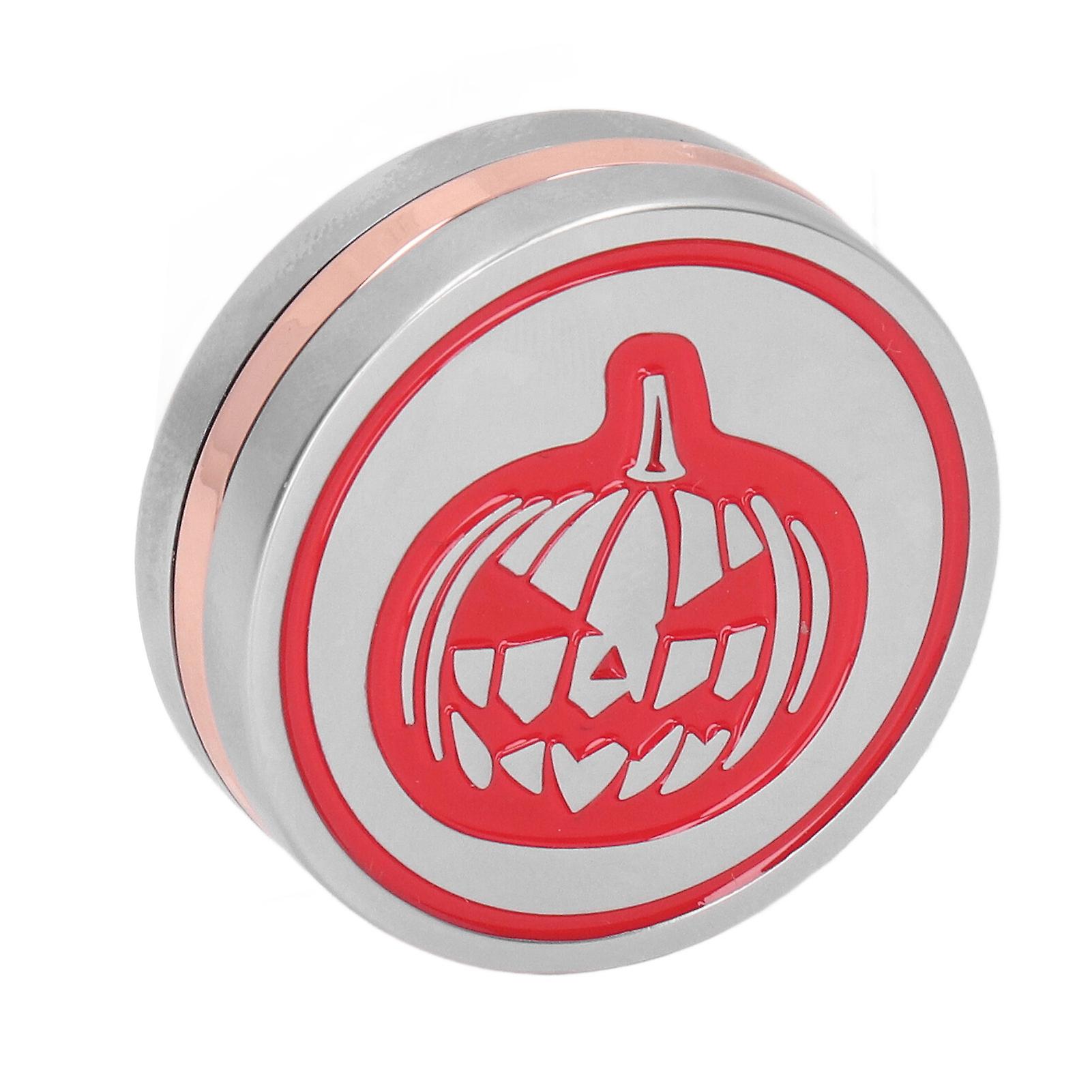 Pumpkin Coin Slider Pumpkin Pattern Push Slider Toy Zinc Alloy Rotation Game Stress Relief Toys with Storage Bag Red